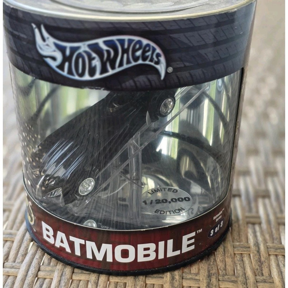 NEW 2004 Hot Wheels Batman's Batmobile Die-Cast Car In Can Limited Edition1 Of 3